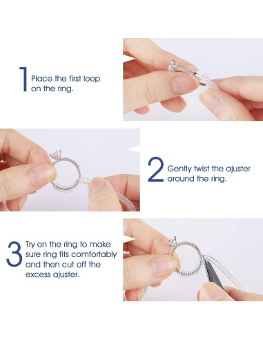Ajustador de Tamaño de Anillo Invisible Coopache - 12 Piezas