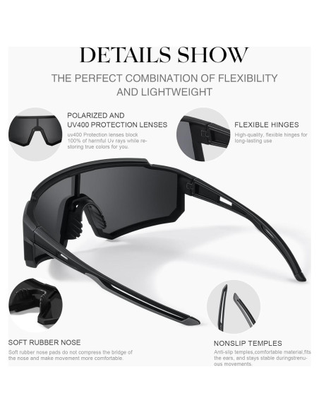 Gafas de sol Gesruny deportivas polarizadas UV400 para ciclismo Gafas de sol Gesruny deportivas polarizadas UV400 para ciclismo