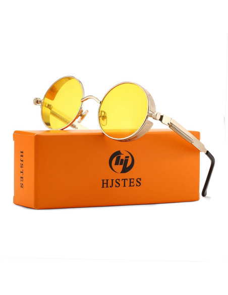 Gafas de sol redondas steampunk HJSUN10 unisex 46mm Gafas de sol redondas steampunk HJSUN10 unisex 46mm