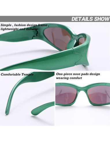 Gafas de sol GUVIVI ovaladas UV 100% para hombres y mujeres