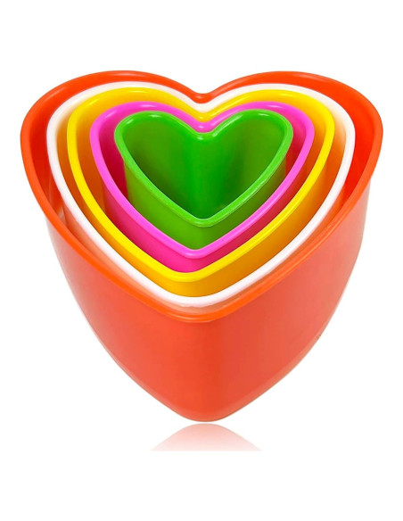Juego de Cortadores de Galletas Corazón Yuntop - 5 Piezas Juego de Cortadores de Galletas Corazón Yuntop - 5 Piezas