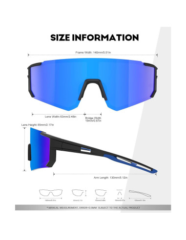 Gafas de sol deportivas NSSIW polarizadas UV400 para hombres