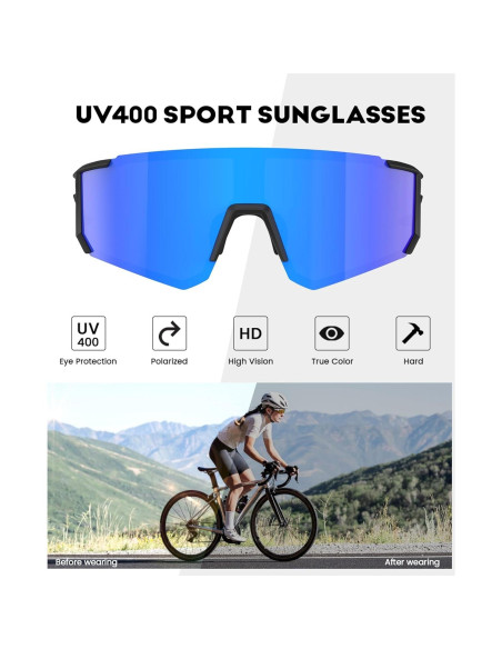 Gafas de sol deportivas NSSIW polarizadas UV400 para hombres Gafas de sol deportivas NSSIW polarizadas UV400 para hombres