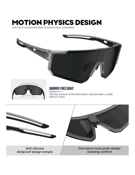 Gafas de sol deportivas NSSIW polarizadas UV400 para hombres Gafas de sol deportivas NSSIW polarizadas UV400 para hombres