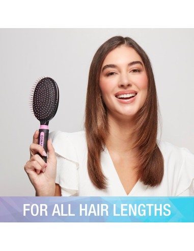 Cepillo Desenredante Conair Salon Results - Rosa/Negro - 1 Cuenta