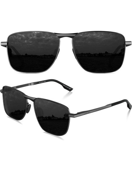 Gafas de sol aviador LUENX polarizadas UV400 retro Gafas de sol aviador LUENX polarizadas UV400 retro