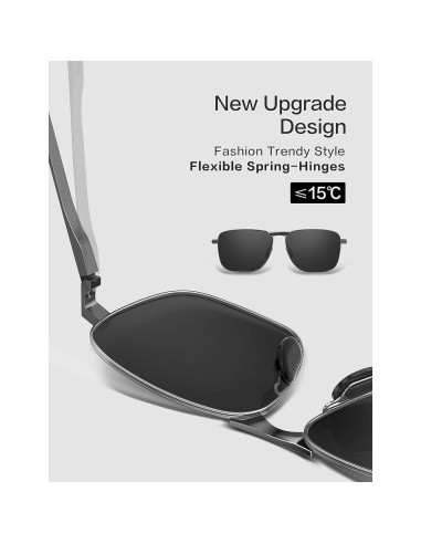 Gafas de sol aviador LUENX polarizadas UV400 retro