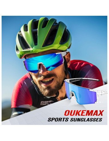 Gafas de sol deportivas OUKEMAX polarizadas UV400 3 paquetes