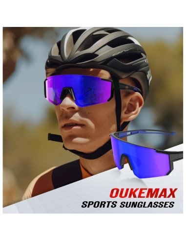 Gafas de sol deportivas OUKEMAX UV400 para correr y ciclismo