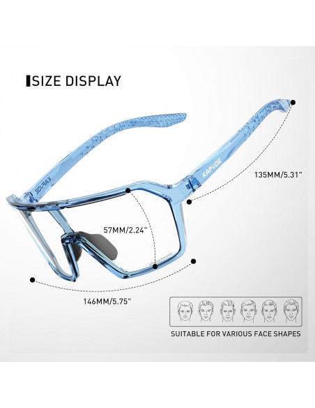 Gafas de Ciclismo KAPVOE K335 Fotoquímicas UV400 Gafas de Ciclismo KAPVOE K335 Fotoquímicas UV400