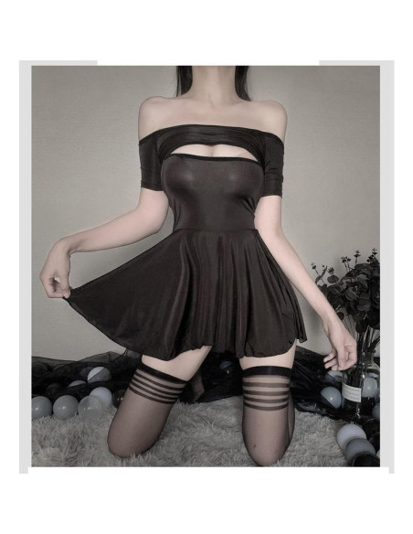 Vestido de Noche Sexy SINROYEE de Seda para Mujeres - Talla Única Vestido de Noche Sexy SINROYEE de Seda para Mujeres - Talla Única