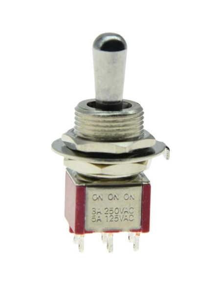 Interruptor de palanca Dopro Fat Bat DPDT 12V 3 posiciones Interruptor de palanca Dopro Fat Bat DPDT 12V 3 posiciones