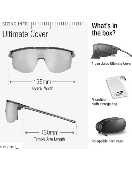 Gafas Julbo Ultimate Cover Glacier Unisex Lentes Fotocromáticos Gafas Julbo Ultimate Cover Glacier Unisex Lentes Fotocromáticos