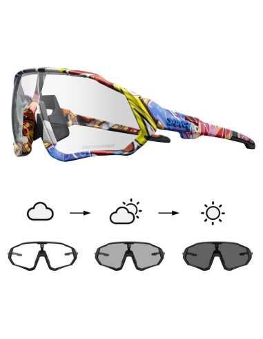 Gafas de Ciclismo Fotoquímicas KAPVOE UV400 para Adultos