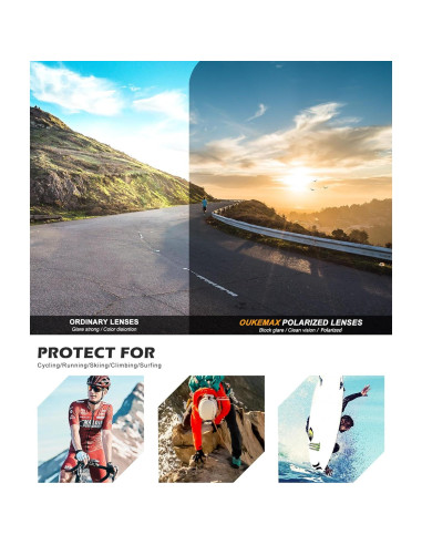 Gafas de sol OUKEMAX polarizadas para deportes y correr