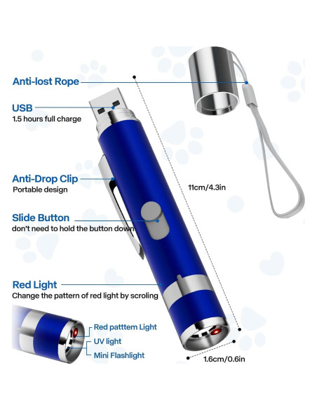Juguete Interactivo para Gatos MeliInma 9131-BU Azul Recargable Juguete Interactivo para Gatos MeliInma 9131-BU Azul Recargable