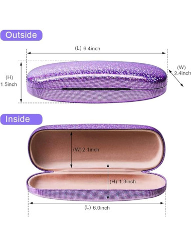 Estuche Duro para Gafas ZONLY 4 Piezas Unisex Protector