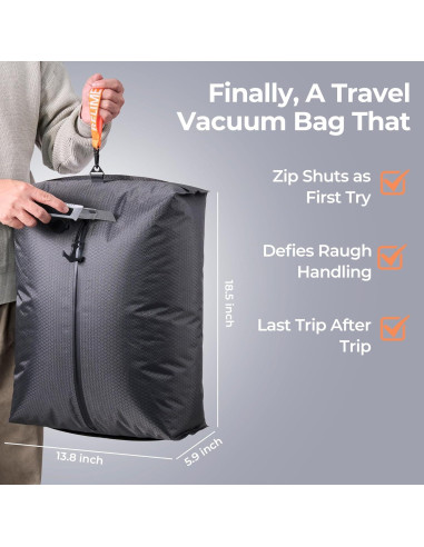 Bolsas de Vacío Relime 1PC Gris con Bomba Eléctrica 47x35cm