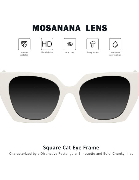 Gafas de Sol Geométricas Mosanana UV400 para Mujeres Gafas de Sol Geométricas Mosanana UV400 para Mujeres