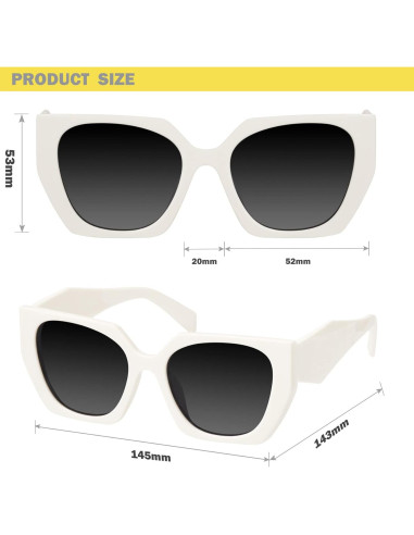 Gafas de Sol Geométricas Mosanana UV400 para Mujeres