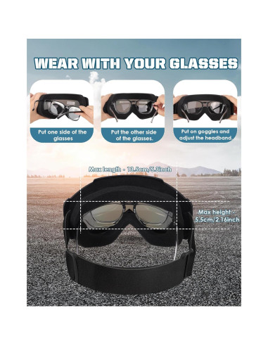 Gafas de Motocicleta OXG UV400 para Adultos y Jóvenes