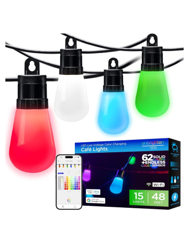 Luces de Cadena Inteligentes Enbrighten 14.63m RGB LED Wi-Fi