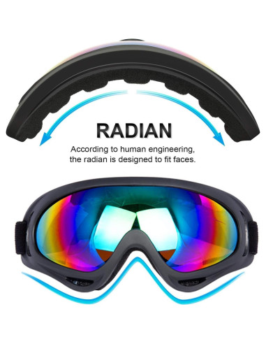 Gafas de Motocicleta LJDJ - Paquete de 2 - UV 400