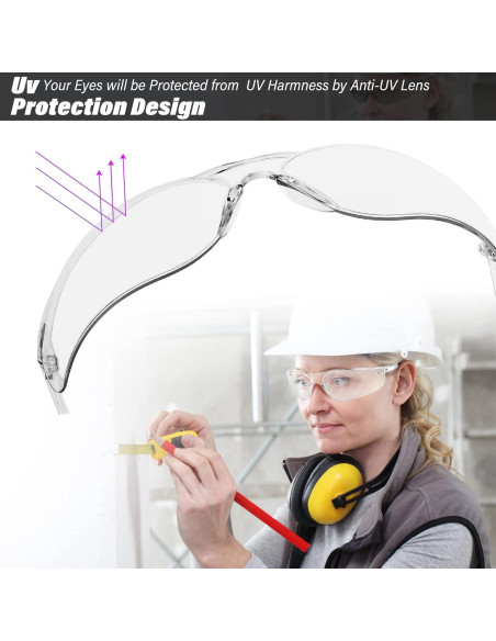 Paquete de 50 Gafas de Seguridad Transparentes ANSI Z87.1 Paquete de 50 Gafas de Seguridad Transparentes ANSI Z87.1