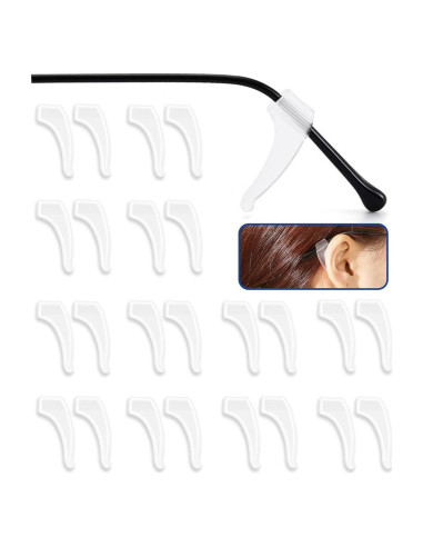 Ganchos de oreja antideslizantes para gafas - Silicona 12 Pzas