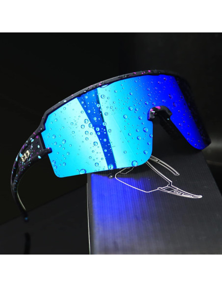 Gafas de Ciclismo AVV Polarizadas UV400 Azul Cielo Gafas de Ciclismo AVV Polarizadas UV400 Azul Cielo