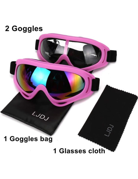 Gafas de Motocicleta LJDJ - Paquete de 2 - UV400 Gafas de Motocicleta LJDJ - Paquete de 2 - UV400
