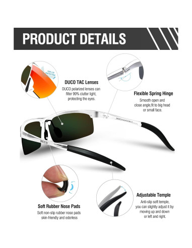 Gafas de sol deportivas DUCO 8177 polarizadas UV400