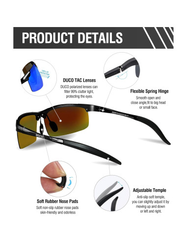 Gafas de sol deportivas DUCO 8177 polarizadas UV400
