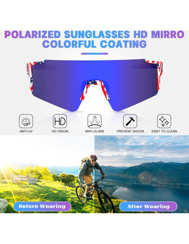 Gafas de sol deportivas Polarizadas TR90 UV400 para deportes