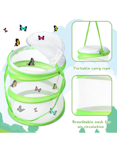 Jaula de Mariposas Plegable Sherr - 2 Pcs, 18 x 14 cm