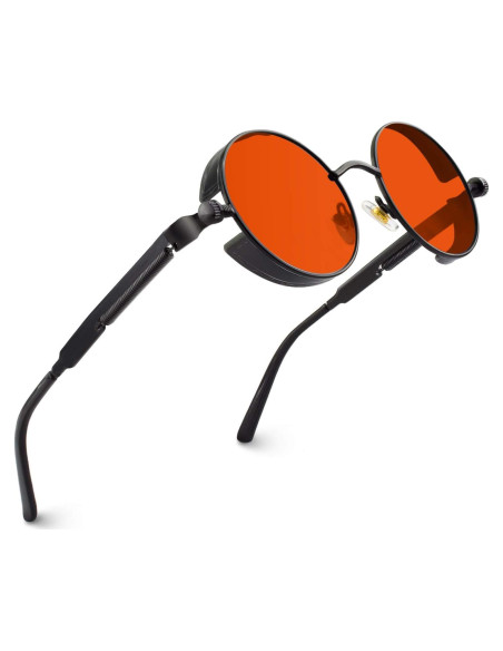 Gafas de Sol Retro Steampunk CGID con Protección UV400 Gafas de Sol Retro Steampunk CGID con Protección UV400