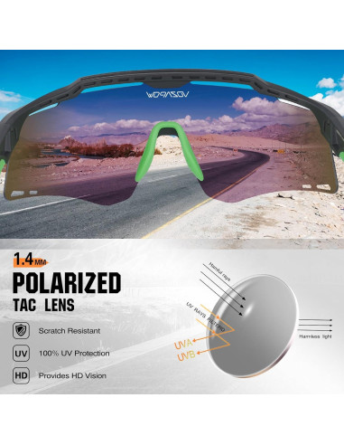 Gafas de sol deportivas VOZAPOW Su8-4 UV y polarizadas