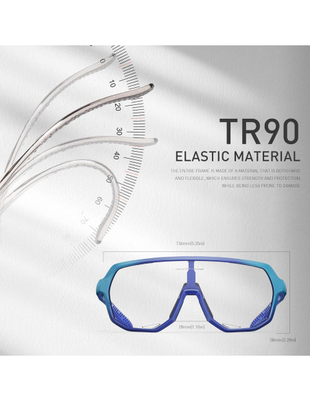 Gafas de Ciclismo KAPVOE Fotoquímicas UV400 Azul Gafas de Ciclismo KAPVOE Fotoquímicas UV400 Azul