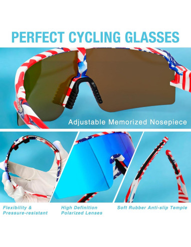 Gafas de Ciclismo SPOSUNE Polarizadas UV400 para Deportes