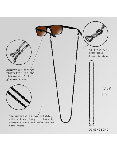 Correa para Gafas - 6 Unidades - Ajuste Seguro y Práctico
