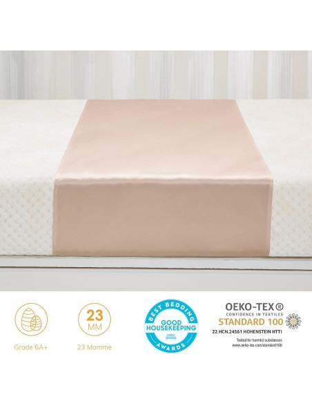 Funda de Cuna de Seda 100% Morera PROMEED 23 Momme Champán Funda de Cuna de Seda 100% Morera PROMEED 23 Momme Champán