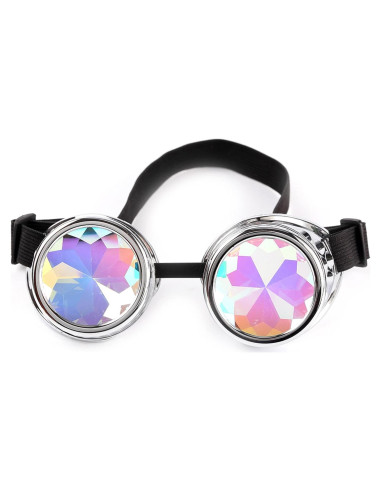 Gafas Steampunk Kaleidoscopio Lelinta Ajustables Plata