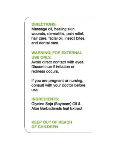 Aceite Virgen 100% Aloe Vera 118ml - Cuidado Piel y Cabello