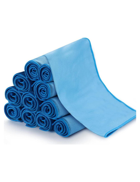Paquete de 12 Paños de Microfibra para Limpieza de Vidrio Paquete de 12 Paños de Microfibra para Limpieza de Vidrio