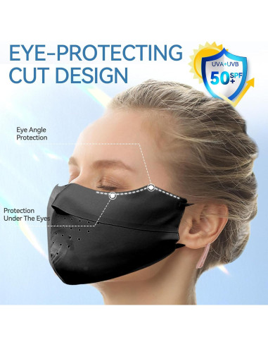 Máscara Facial Solar UPF 50+ Agorizeo Ajustable Reutilizable