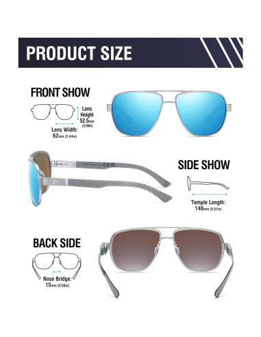 Gafas de sol aviador DUCO modelo 3051 polarizadas UV