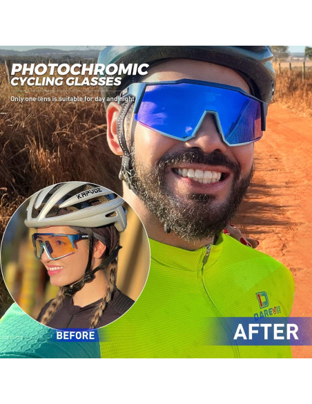Gafas de Ciclismo KAPVOE K9022 Fotoquímicas UV400 Gafas de Ciclismo KAPVOE K9022 Fotoquímicas UV400