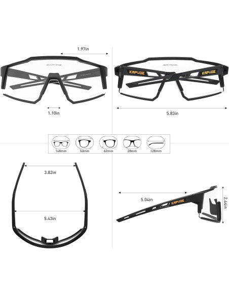 Gafas de Ciclismo KAPVOE K9022 Fotoquímicas UV400 Gafas de Ciclismo KAPVOE K9022 Fotoquímicas UV400