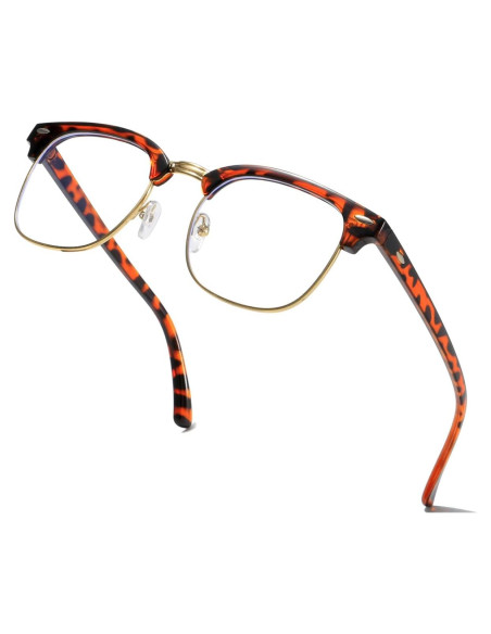 Gafas Vintage Semirimless AISSWZBER Lente Claro 50mm Gafas Vintage Semirimless AISSWZBER Lente Claro 50mm