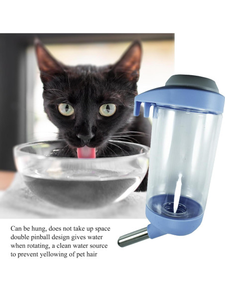 Dispensador de Agua para Perros DEEUCHIS 350ML Sin Goteo Dispensador de Agua para Perros DEEUCHIS 350ML Sin Goteo